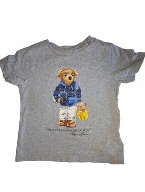 Ralph Lauren Beach Bear Toddler Graphic Tee 2T Summer Vacation Nautical